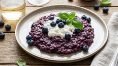 Risotto mit Heidelbeeren und Stracciatella – eine cremige Variante, die Sie probieren sollten